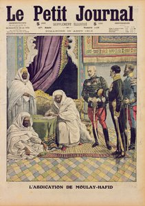 Abdication of Moulay-Hafid, Sultan of Morocco, cover illustration of 